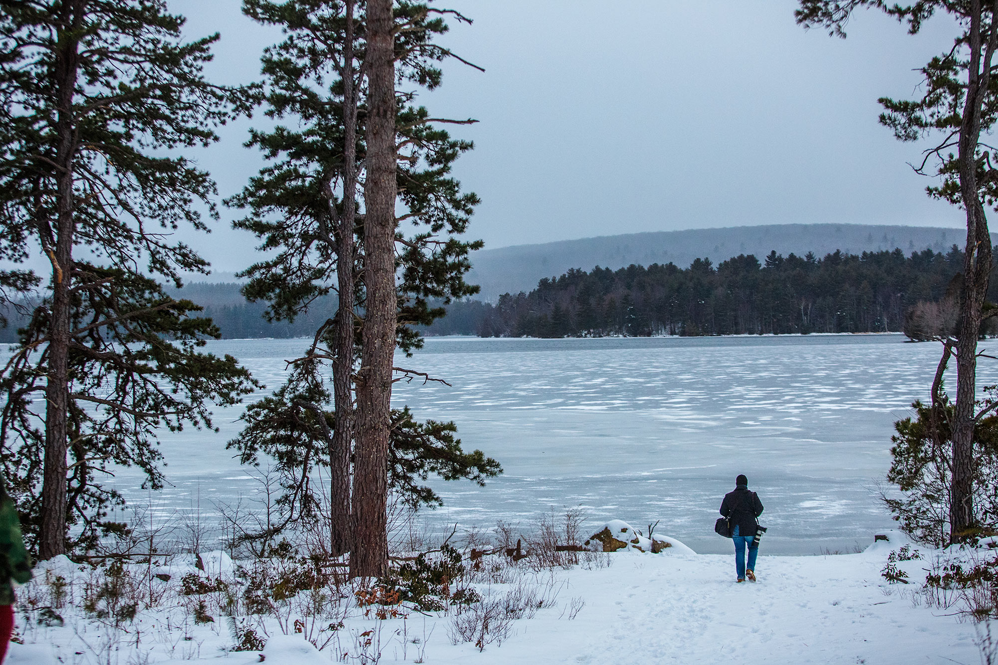 NePaug Reservoir, New Hartford, CT - 2/11/16