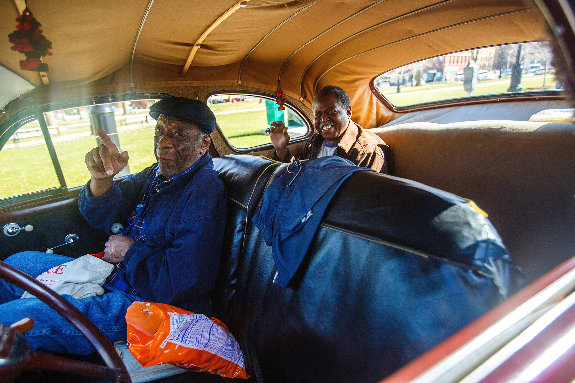 Buddies in a '46 Chevy, Holyoke, MA - 4/11/15