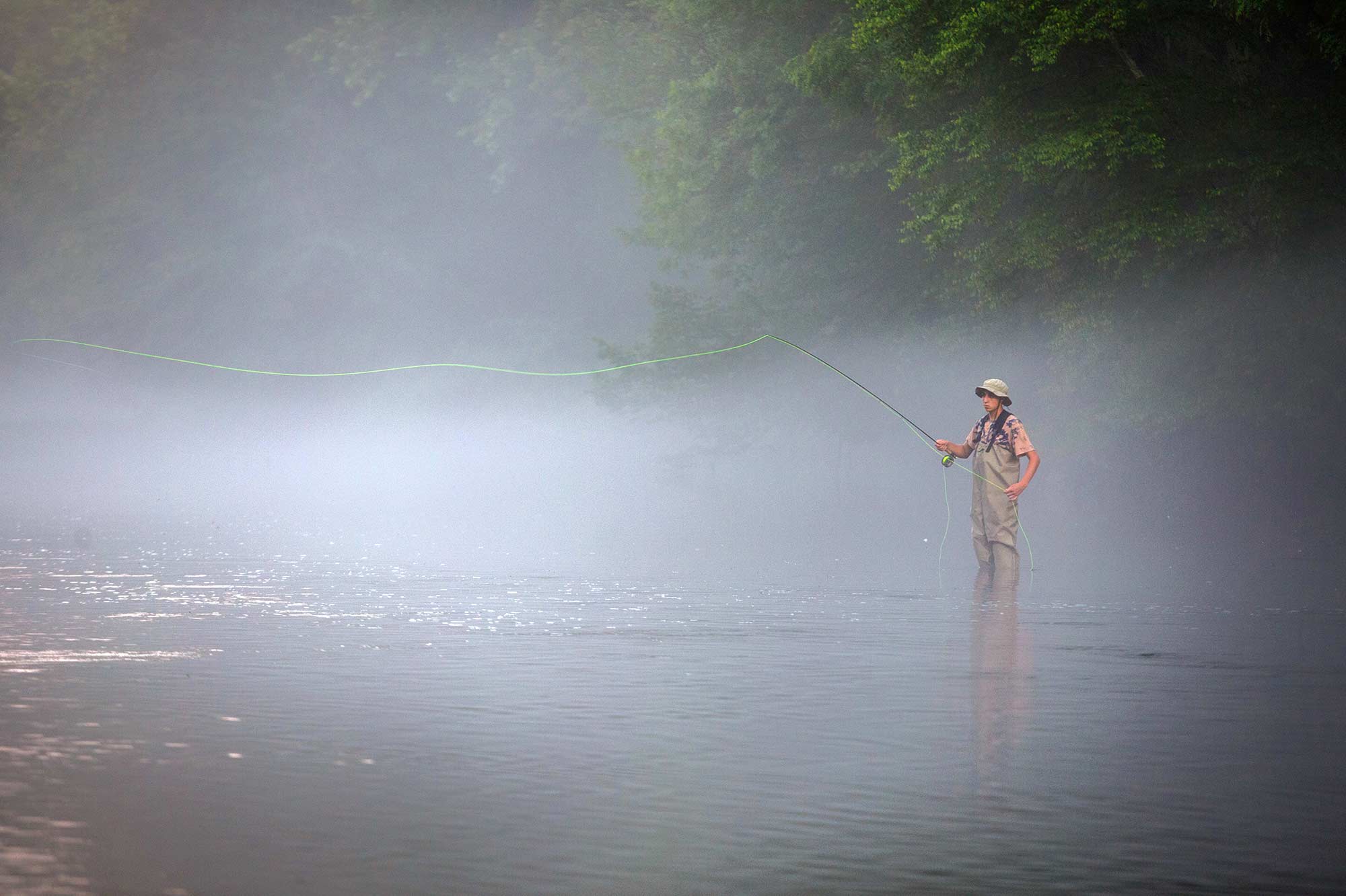 Fly fishing, Collinsville, CT - 6/21/15