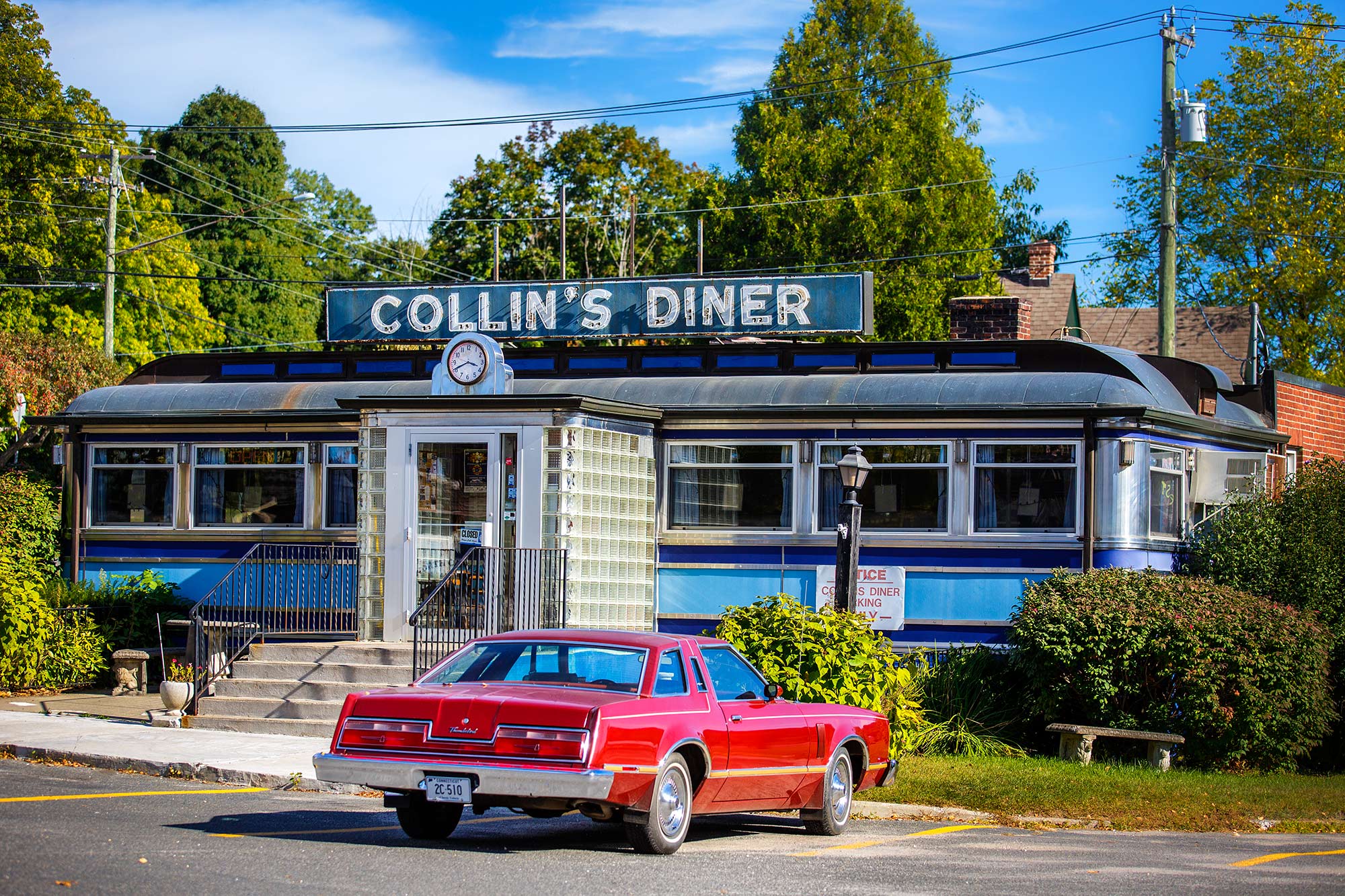 Collin's Diner and a T-Bird, North Canaan, CT- 9/27/15